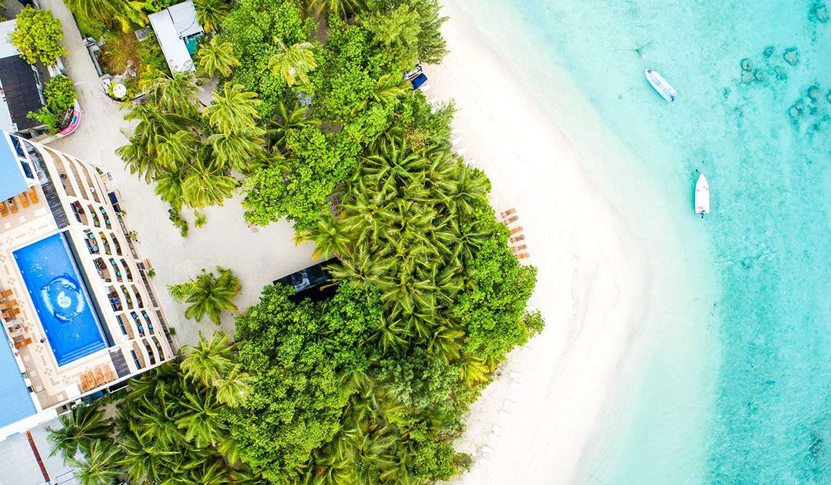 Мальдивы - песчаный пляж